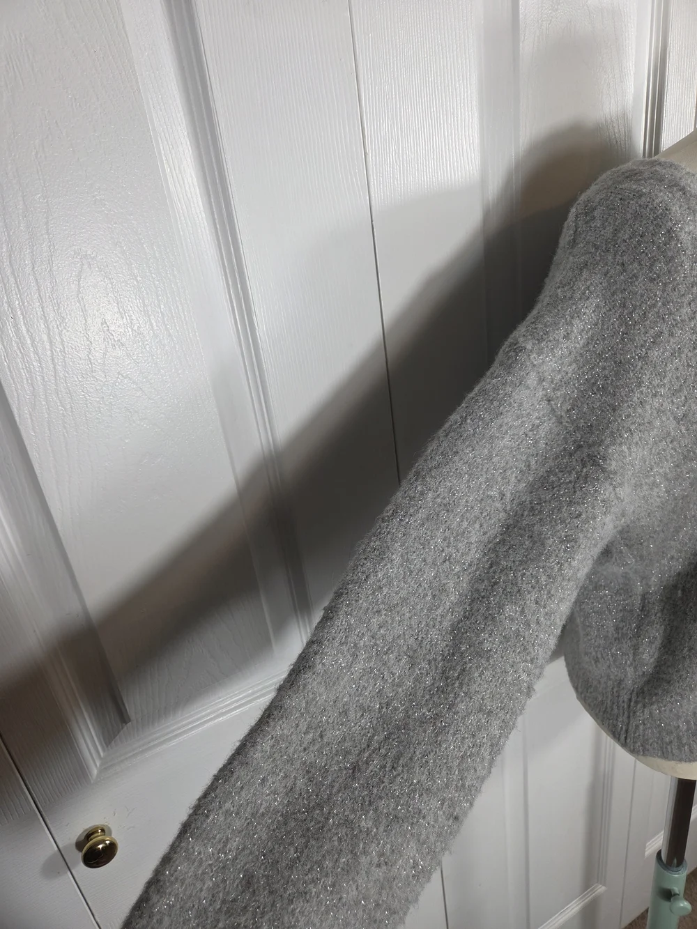 Maeve Anthropologie Bow Sweater Fuzzy Knit Coquette Gray Small